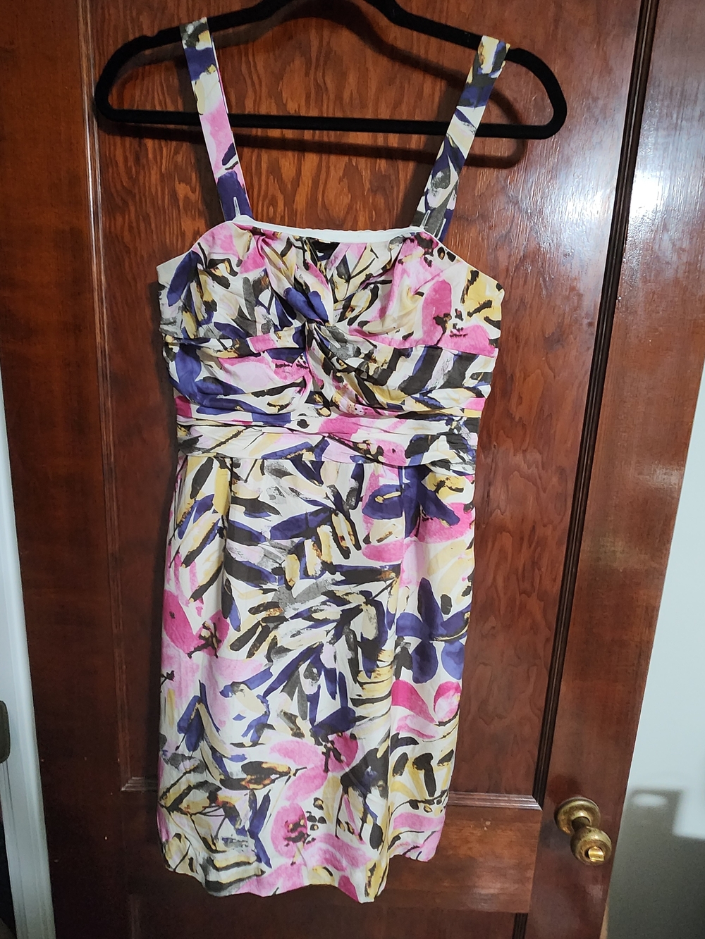 Banana Republic 100% Silk Watercolor Floral Ruched Dress - NWOT 2P